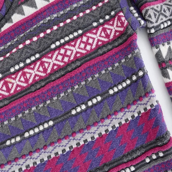Vintage Segrets Sun Prints Purple and Pink Knit Sweater - Picture 9 of 13